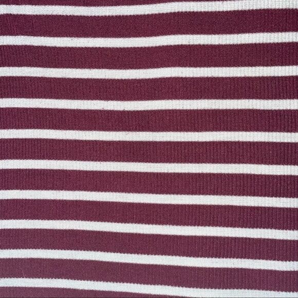 Charlotte Russe Striped Quarter Length T-shirt - Picture 4 of 5